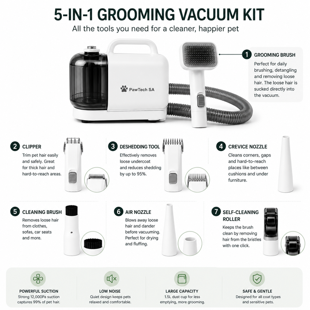 Dog Grooming Vacuum Cleaner – Reduce Shedding | South Africa