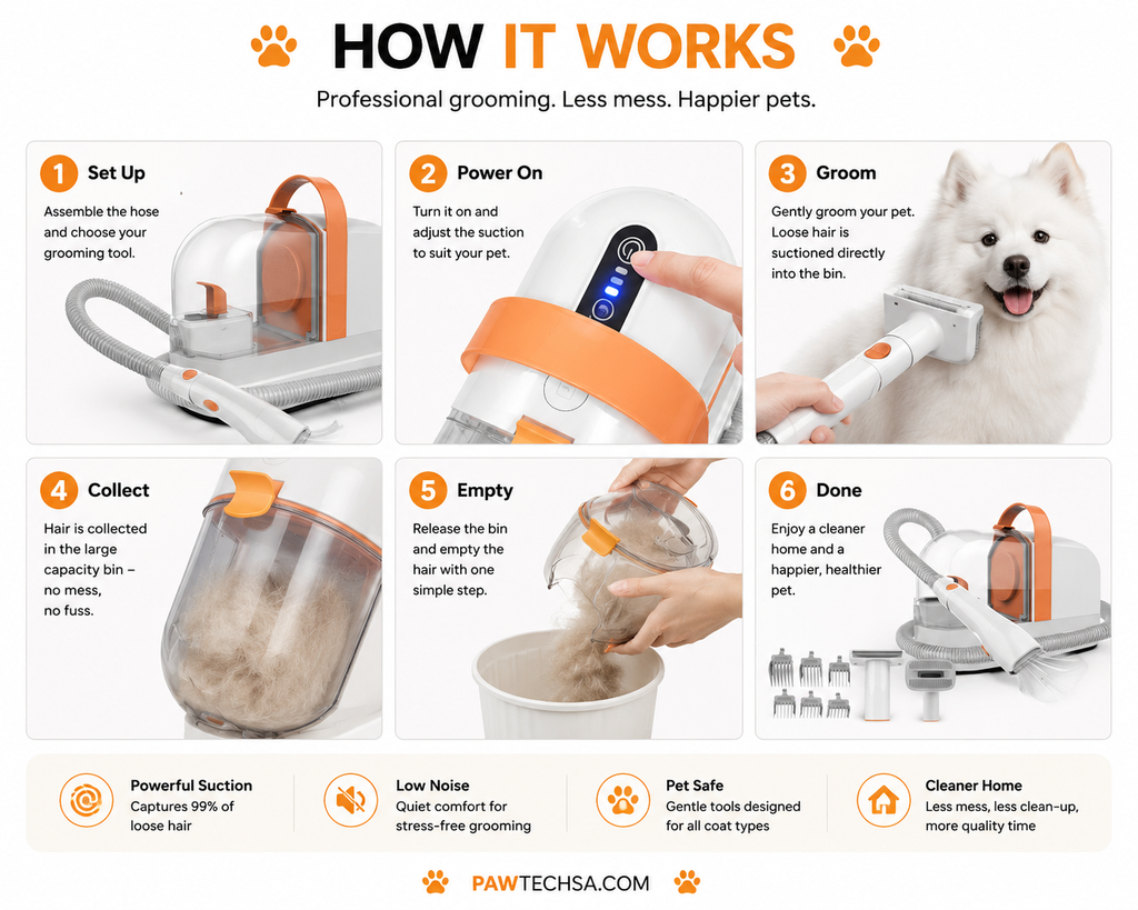 Dog Grooming Vacuum Cleaner – Reduce Shedding | South Africa